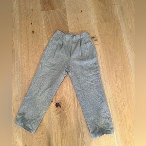 Vintage Pendleton Classic Charcoal Gray Women's 100% Wool Dress Pants, Tweed